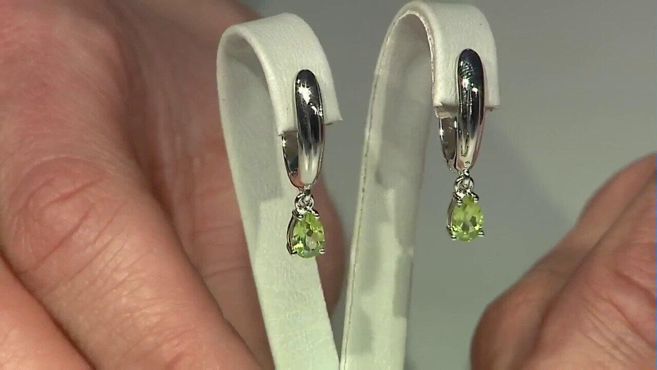 Video Peridot Silver Earrings