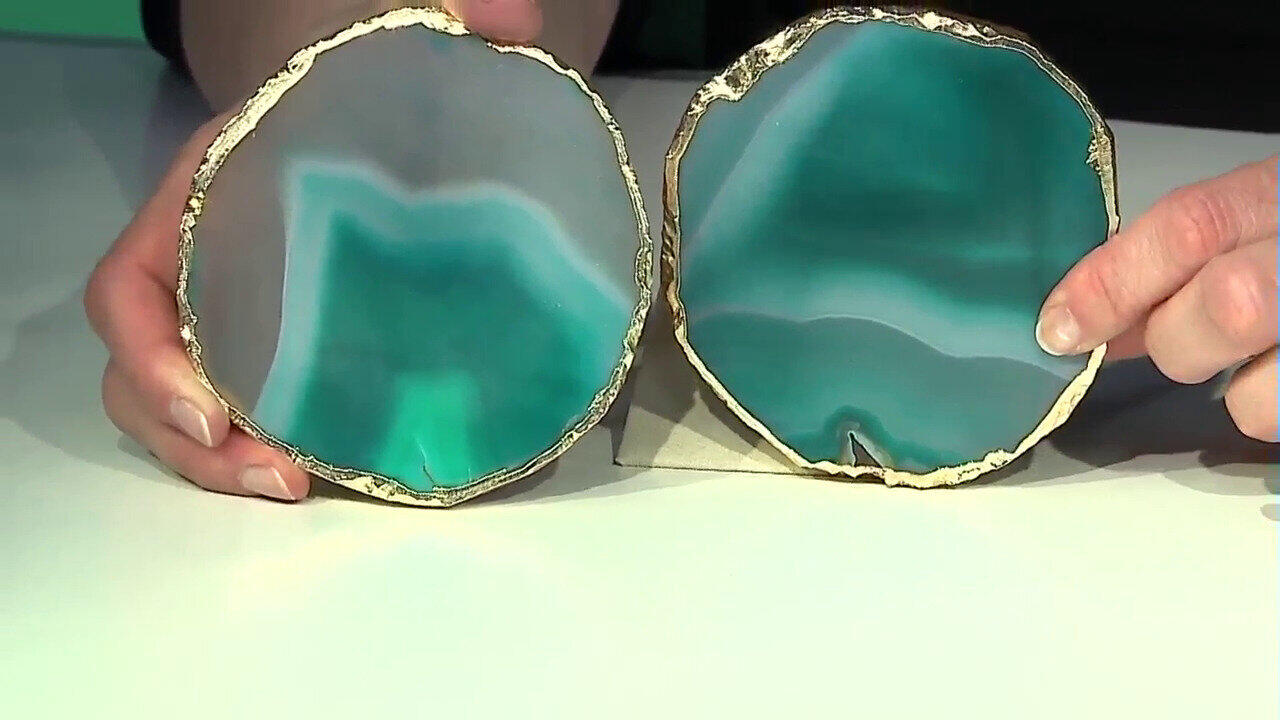 Video Green Agate Coaster