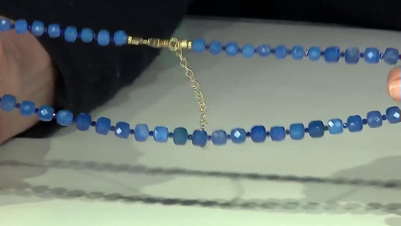 Video Blue Agate Silver Necklace