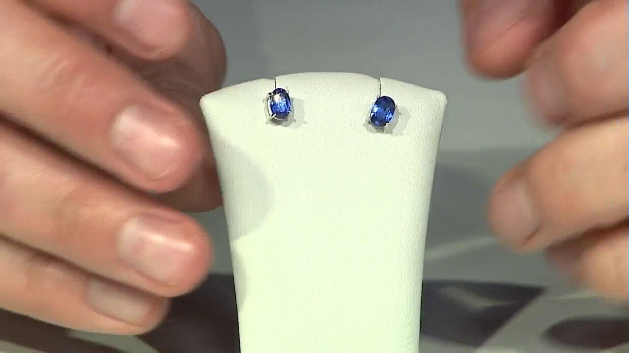 Video Boucles d'oreilles en argent et Kyanite du Népal