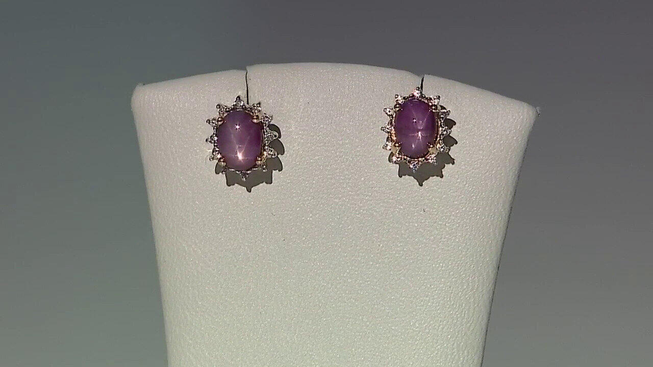 Video Star Ruby Silver Earrings