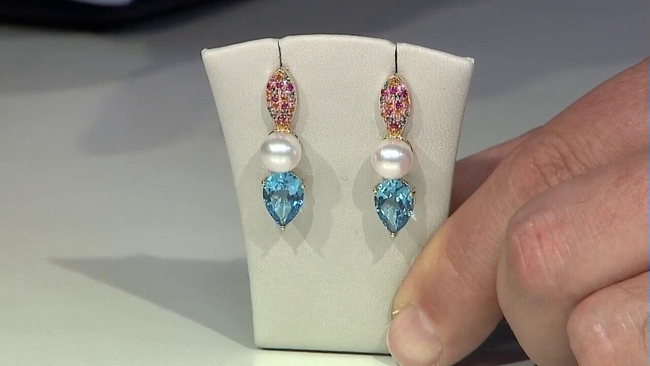 Video 9K Marambaia Topaz Gold Earrings (Michelle Albala)