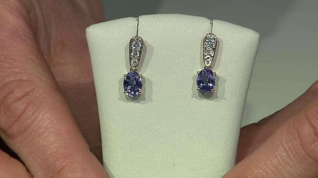 Video 9K Tanzanite Gold Earrings