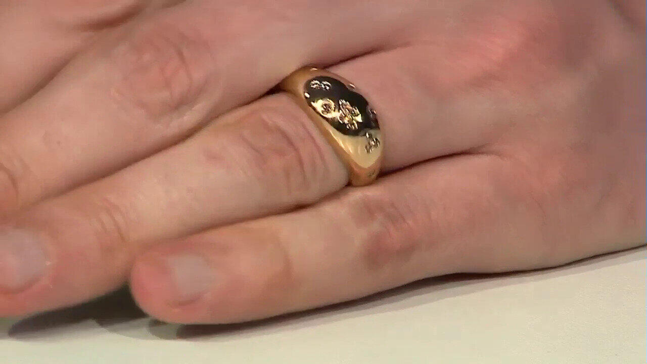 Video I2 Brown Diamond Silver Ring