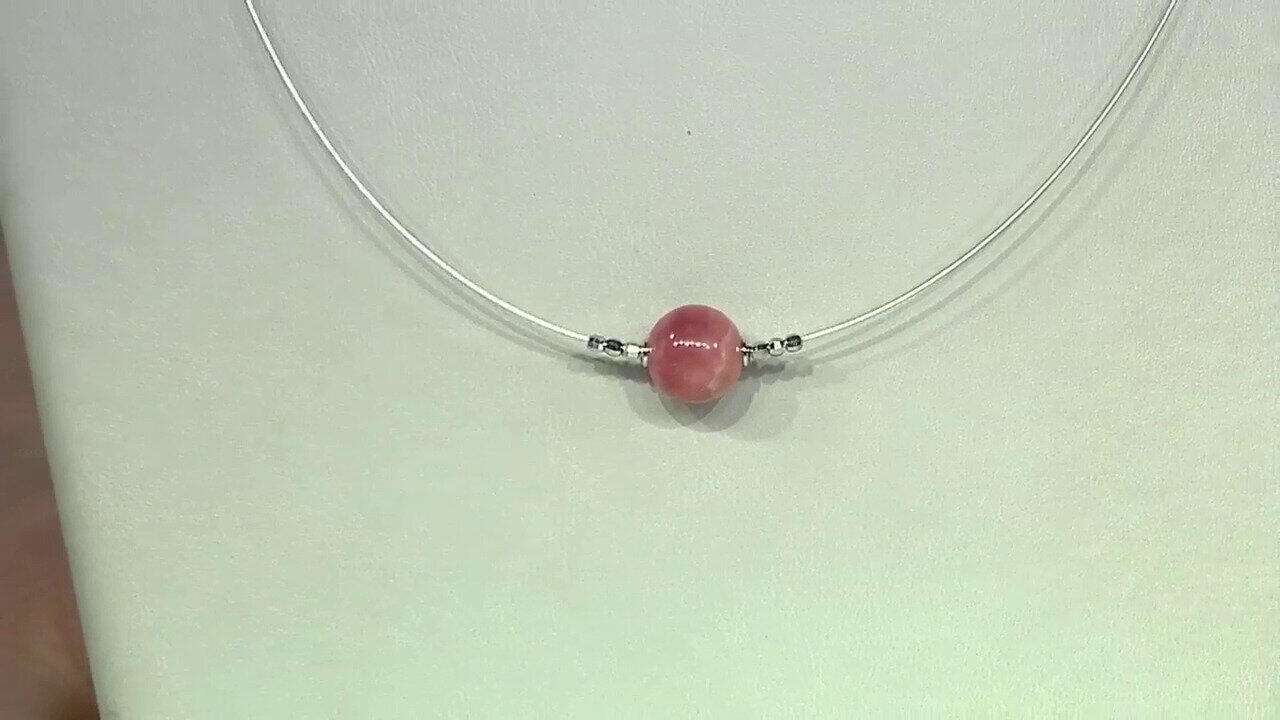Video Rhodochrosit-Silbercollier