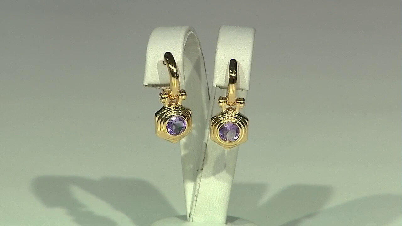 Video Boucles d'oreilles en argent et Quartz azur