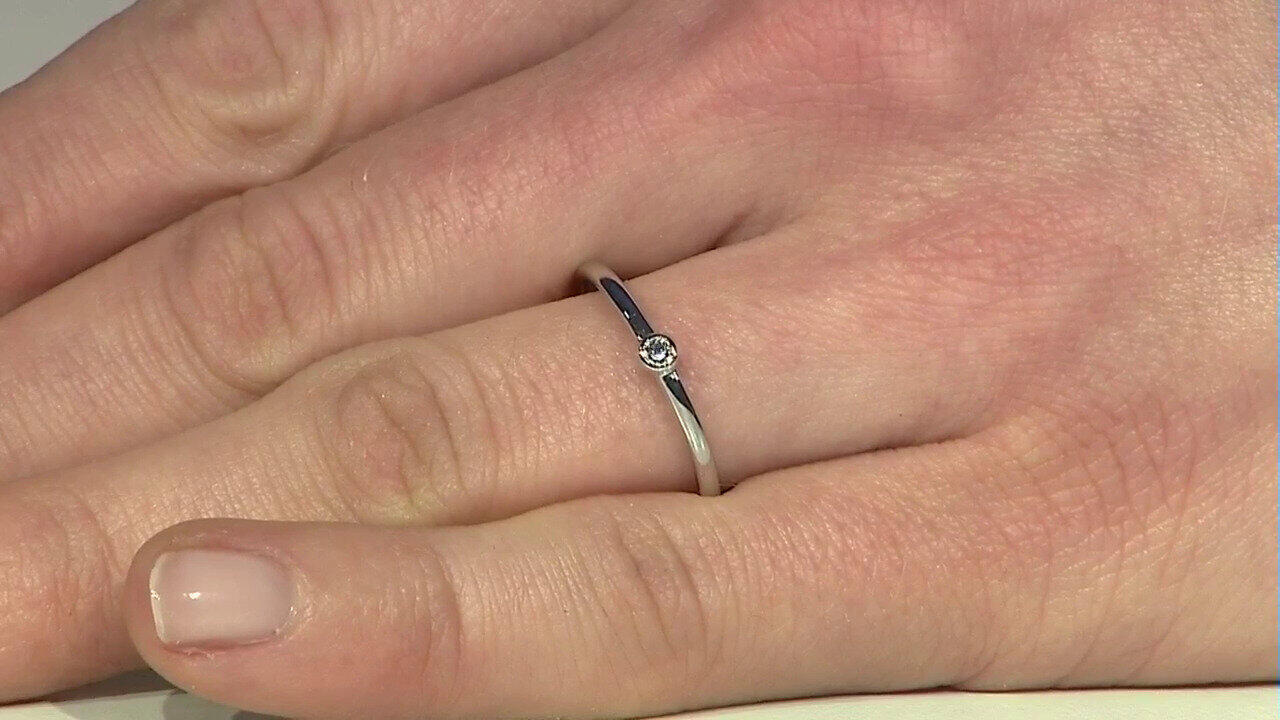 Video Anello in oro con Diamante Champagne I3