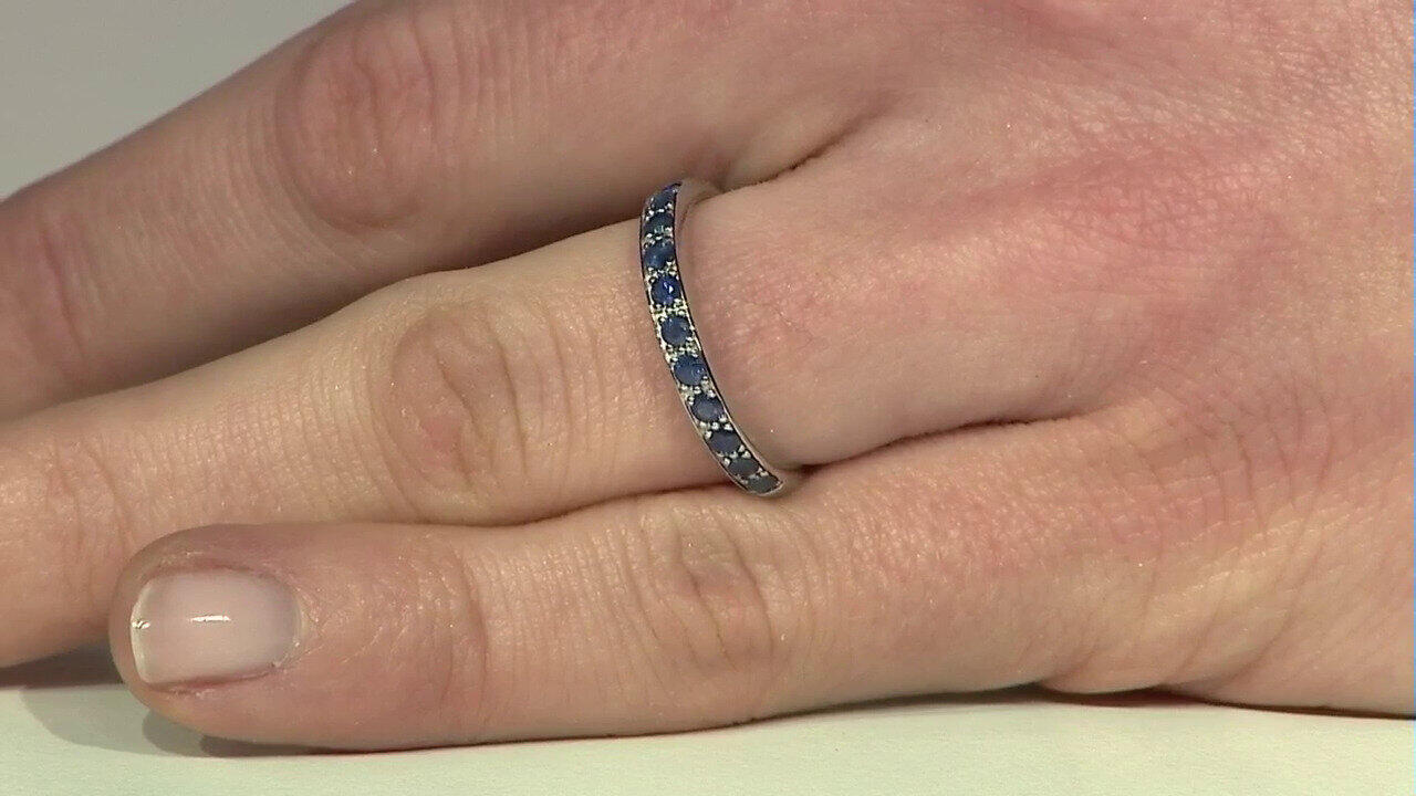 Video Blauer Saphir-Silberring