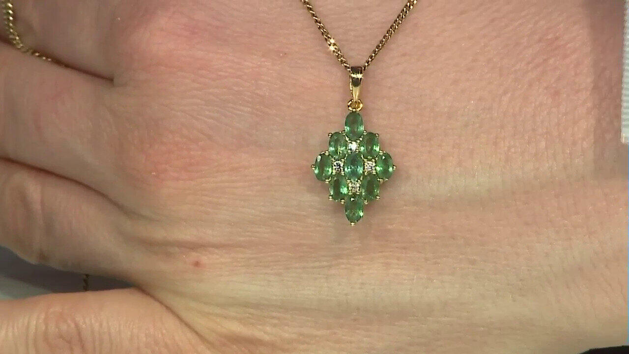 Video Ciondolo in argento con Apatite Verde