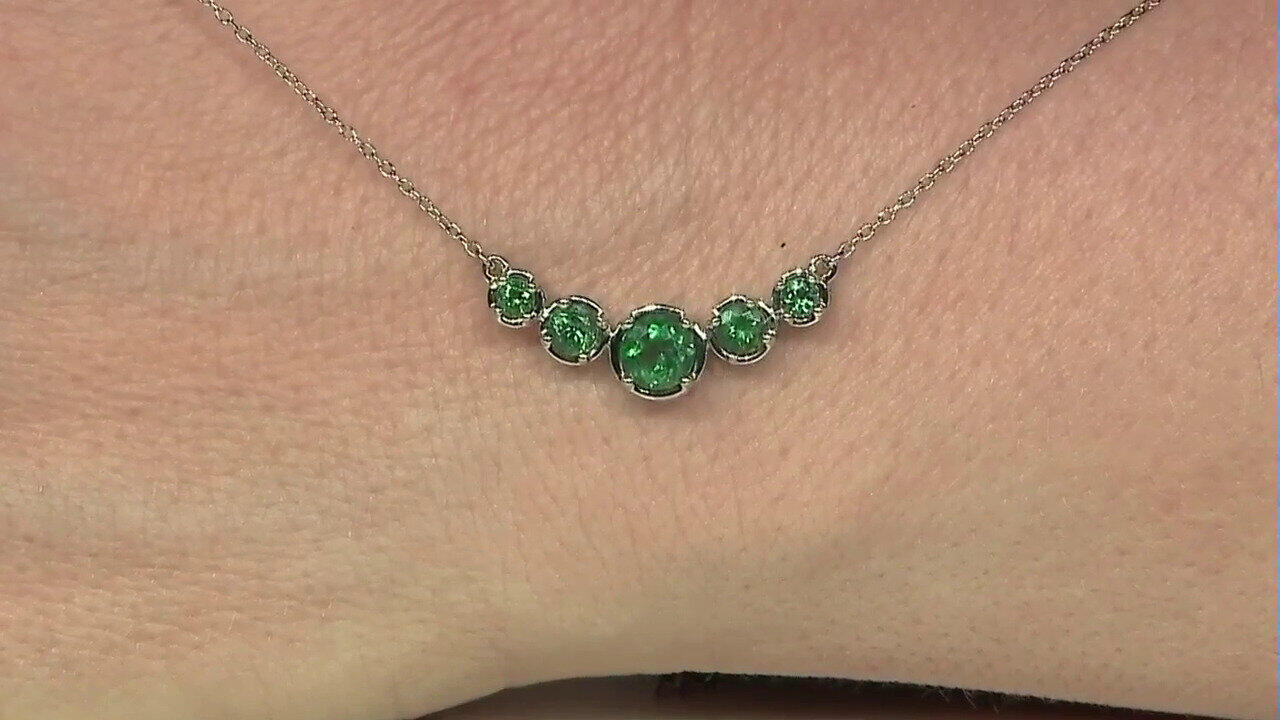 Video Collana in argento con Apatite Verde