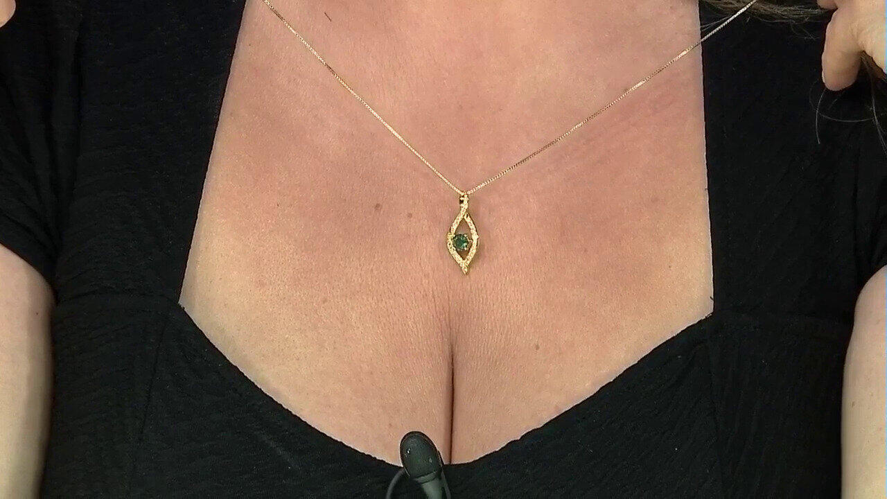 Video Ciondolo in argento con Apatite Verde