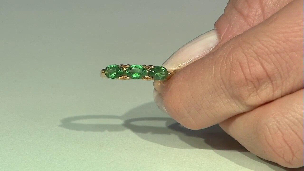 Video Anillo en plata con Apatita verde