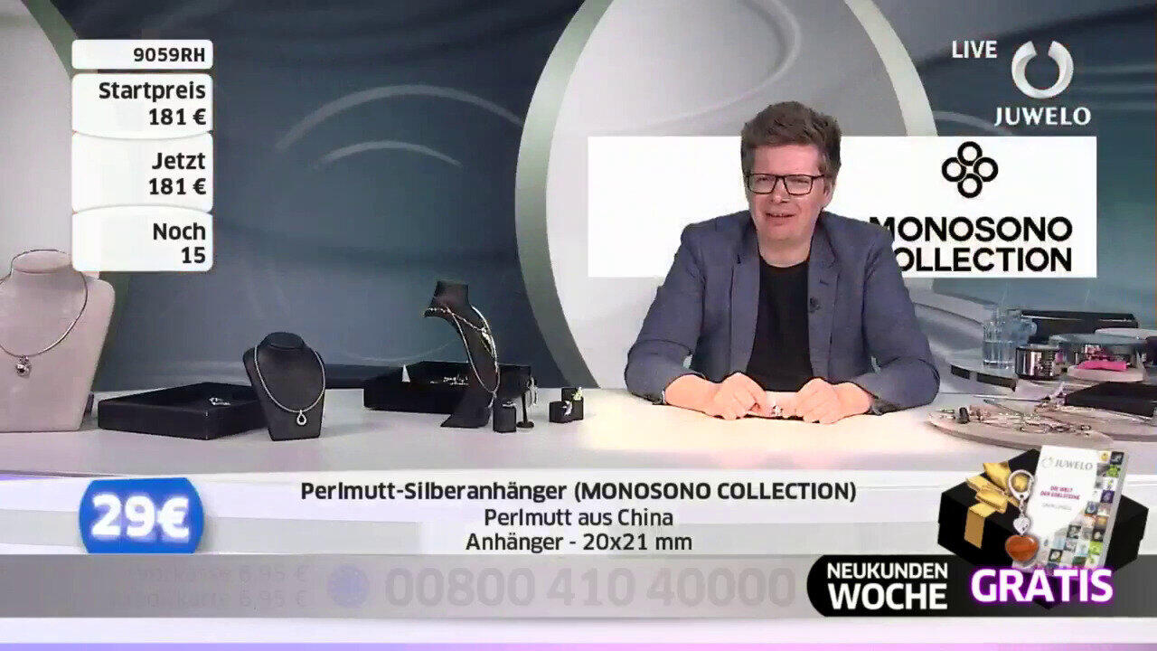 Video Mother of Pearl Silver Pendant (MONOSONO COLLECTION)