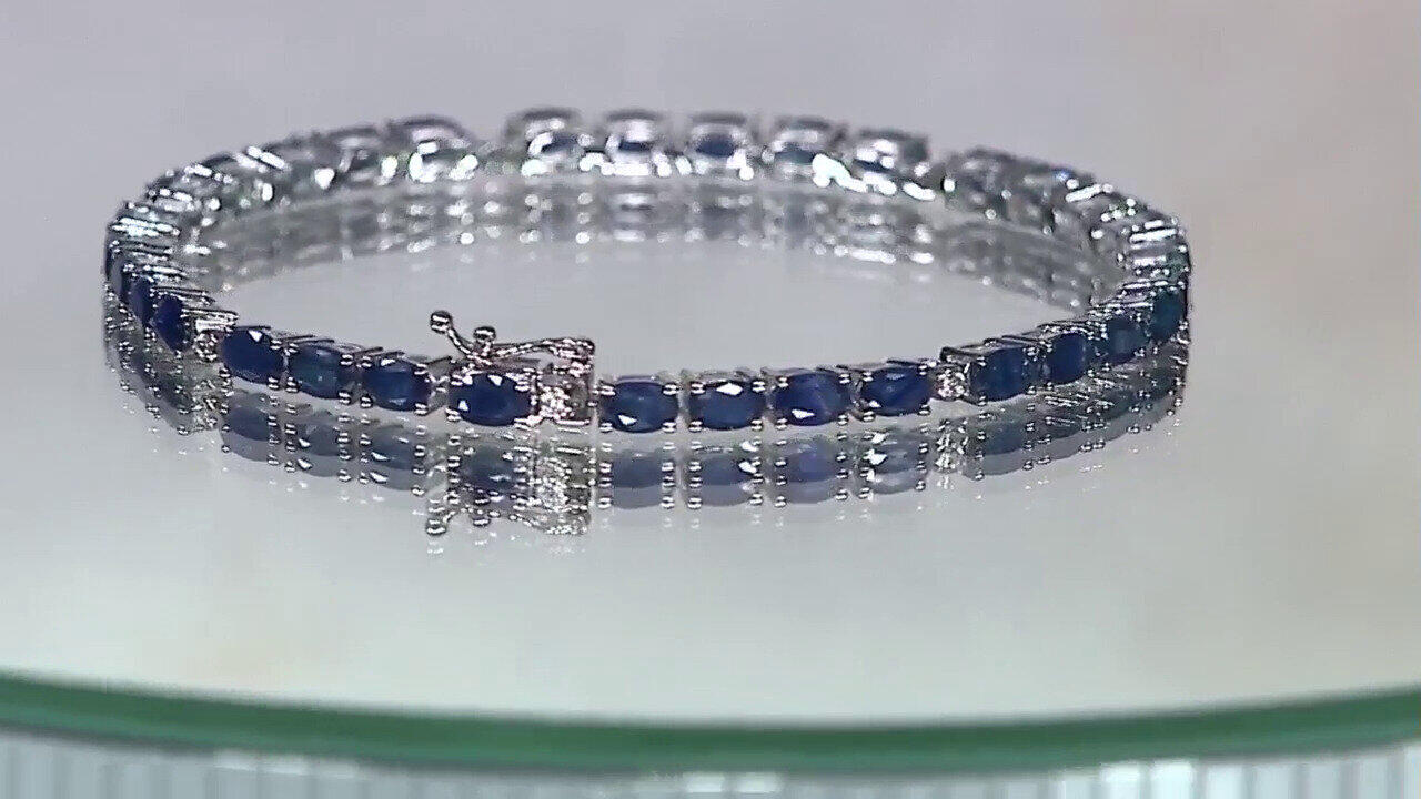 Video Bracciale in oro con Zaffiro Ceylon Blu