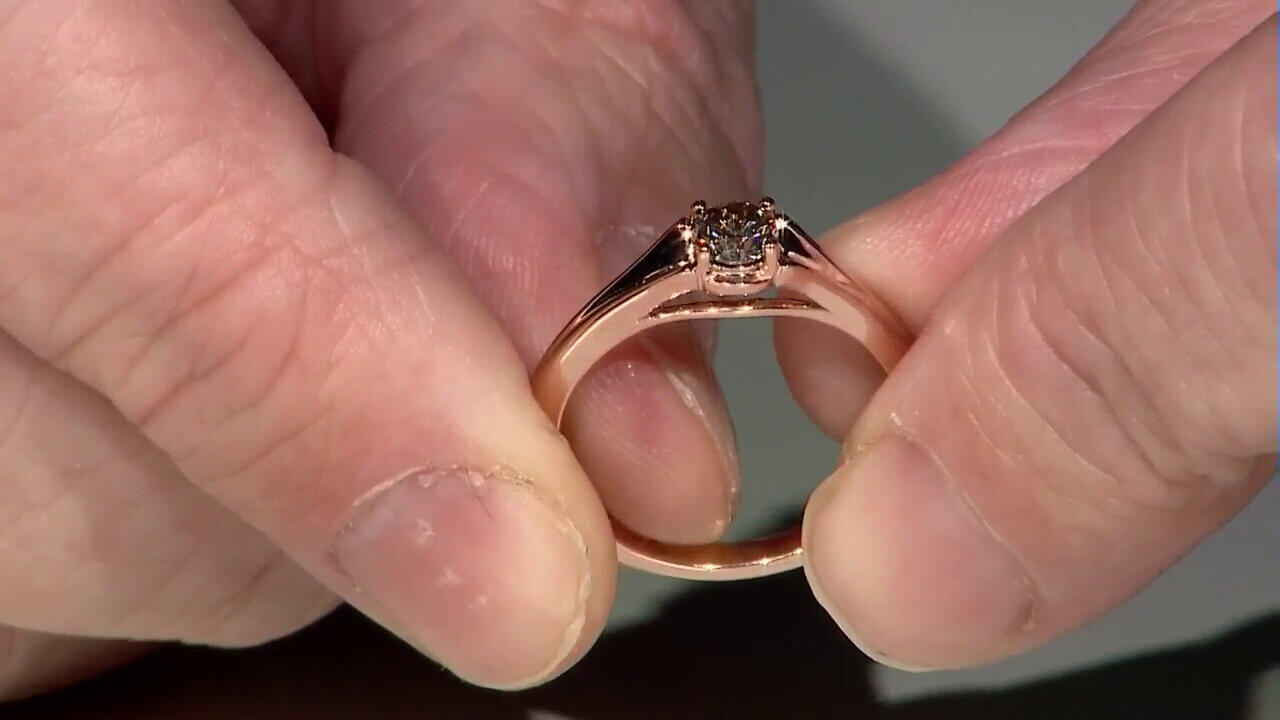 Video Anello in oro con Diamante Rose de France VS1 di Argyle (Annette)