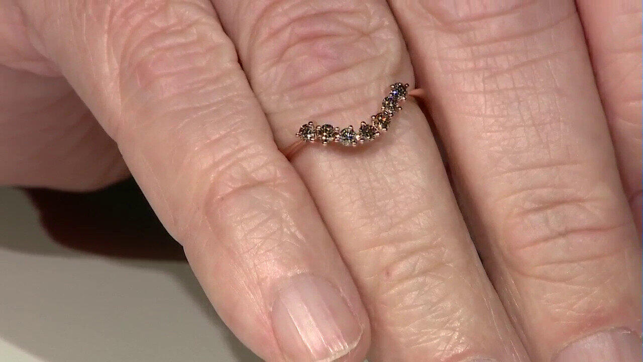 Video Anillo en oro con Diamante rosa de Francia de Argyle SI1 (Annette)