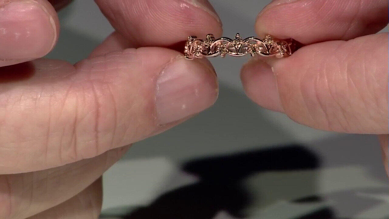 Video Gouden ring met SI1 Argyle Rose De France Diamanten (Annette)