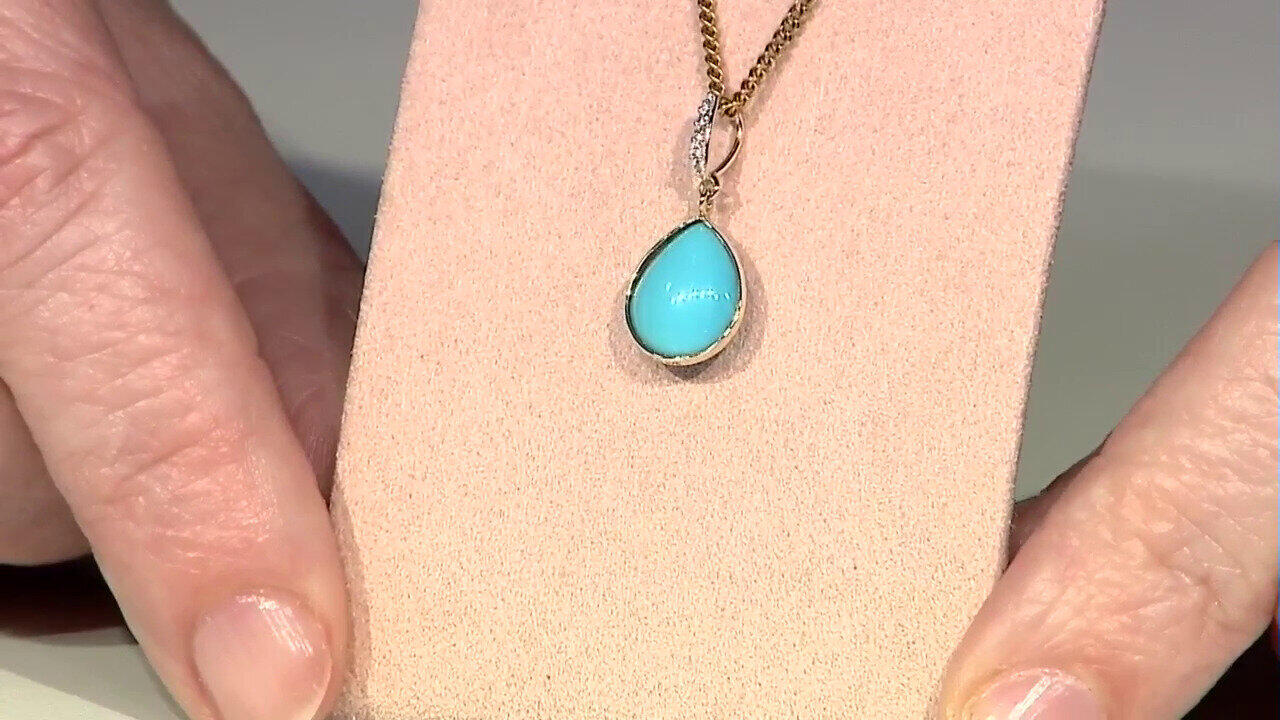 Video Pendentif en or et Turquoise Sleeping Beauty