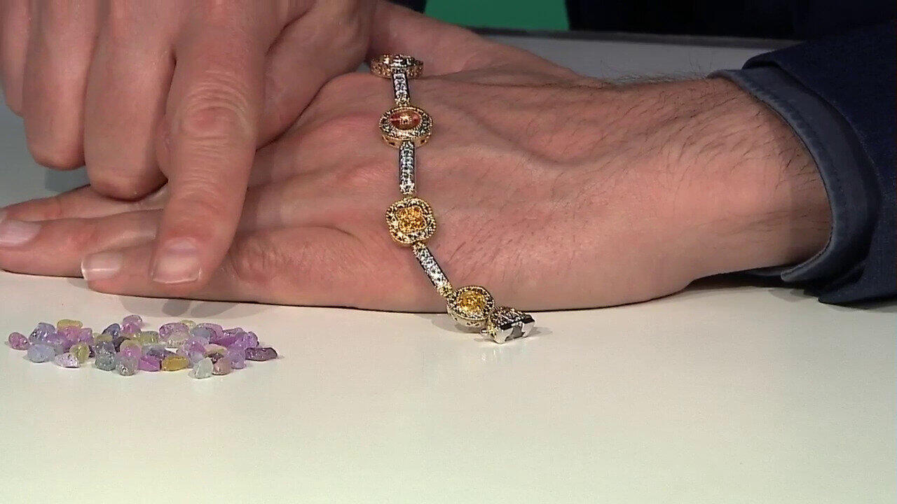 Video Zilveren armband met groene saffieren (Gems en Vogue)