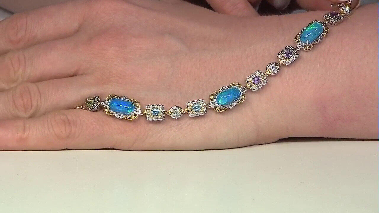Video Paraiba Opal Silver Bracelet (Gems en Vogue)