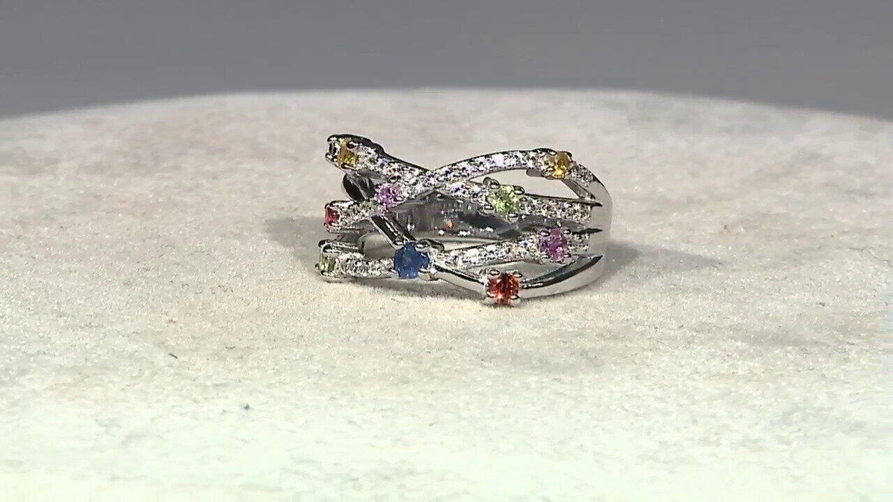 Video Green Sapphire Silver Ring
