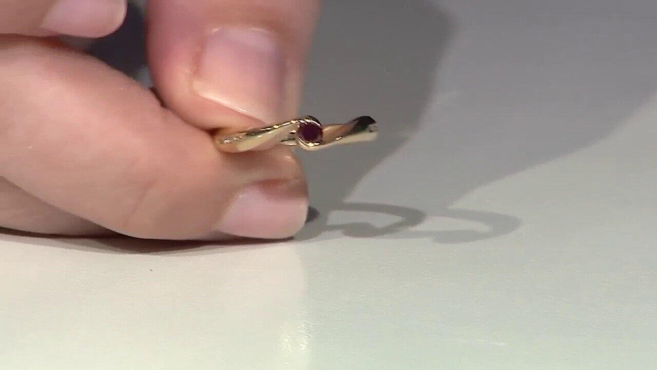 Video 14K SI2 Pink Diamond Gold Ring (de Melo)
