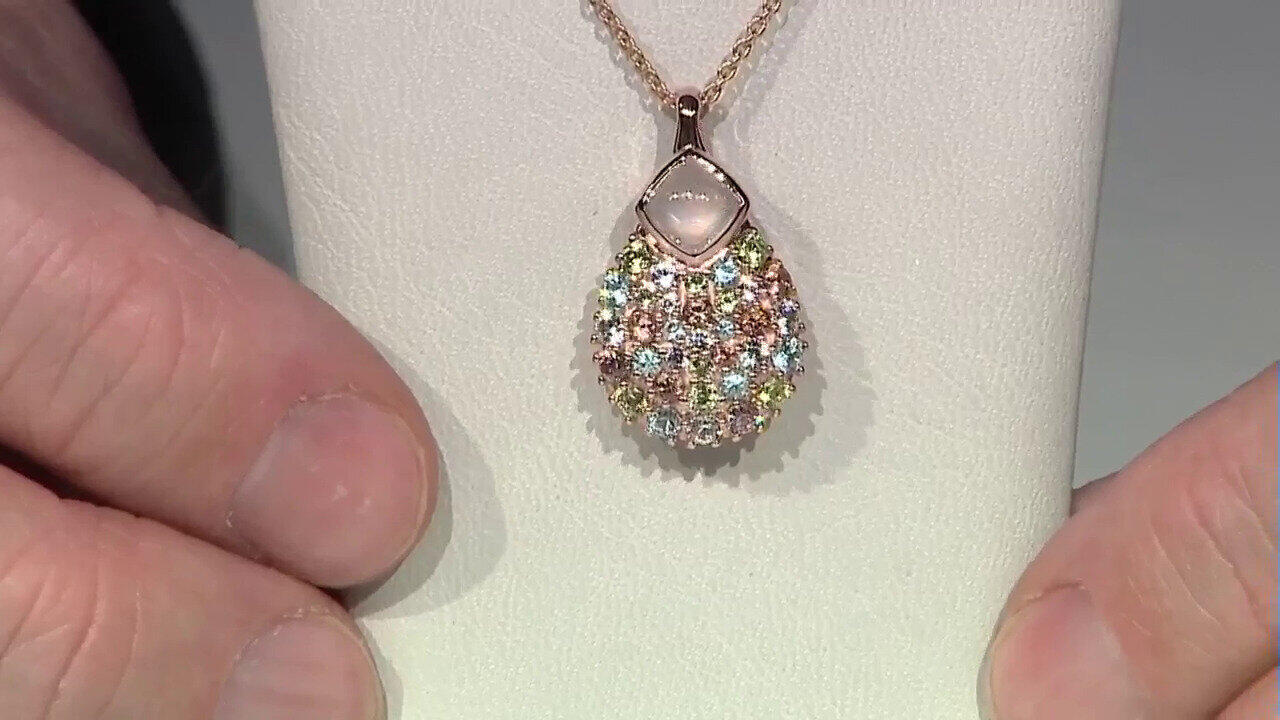 Video Collana in argento con Pietra di Luna Bianca (KM by Juwelo)