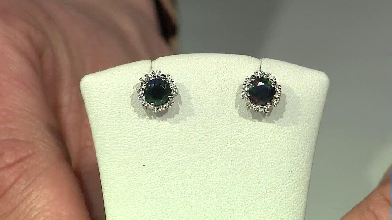 Video Mezezo Opal Silver Earrings