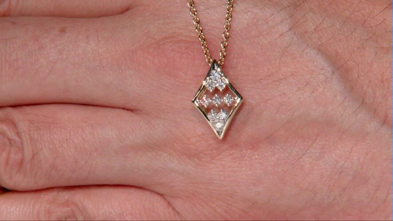 Video 9K VVS1 (G) Diamond Gold Pendant (Annette)