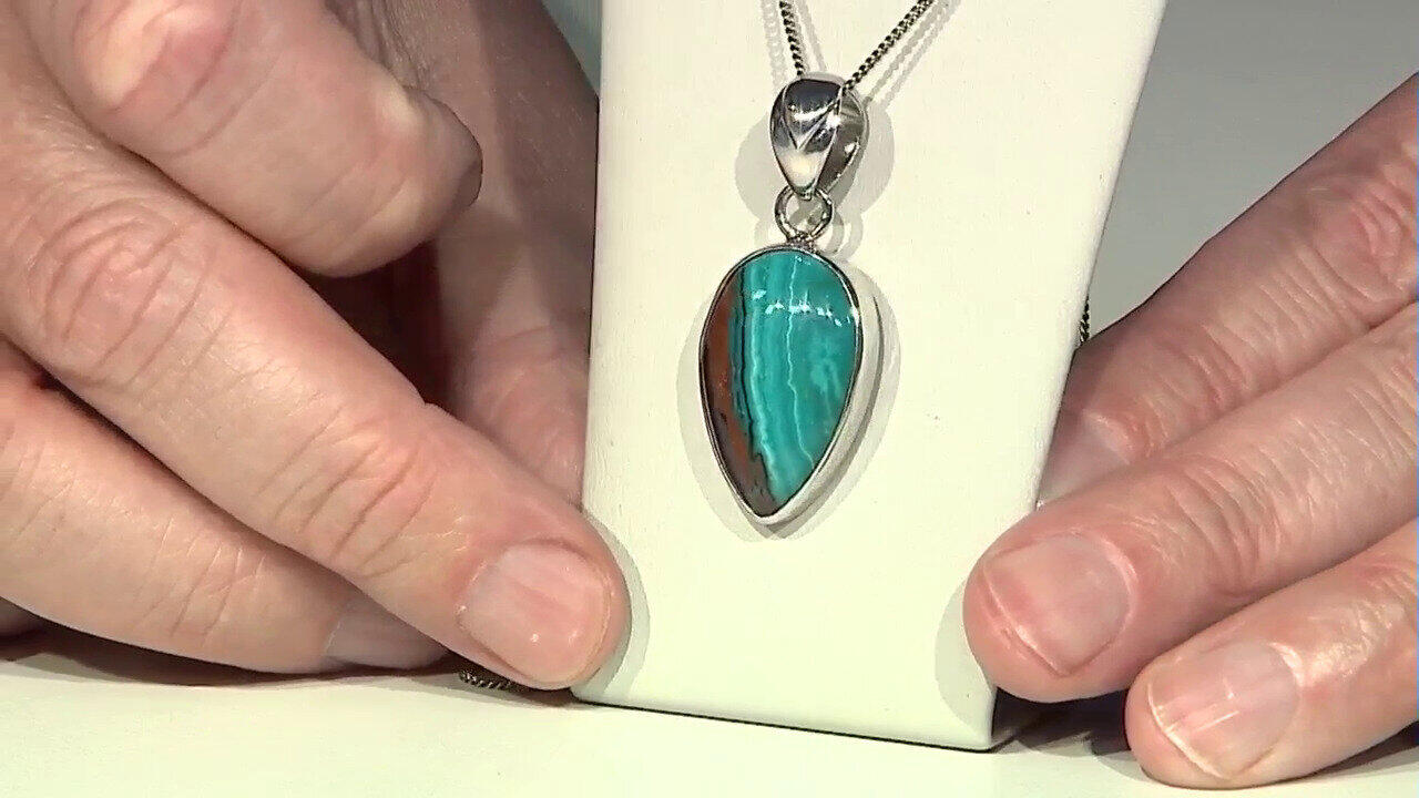 Video Ciondolo in argento con Opale Atacama Blu
