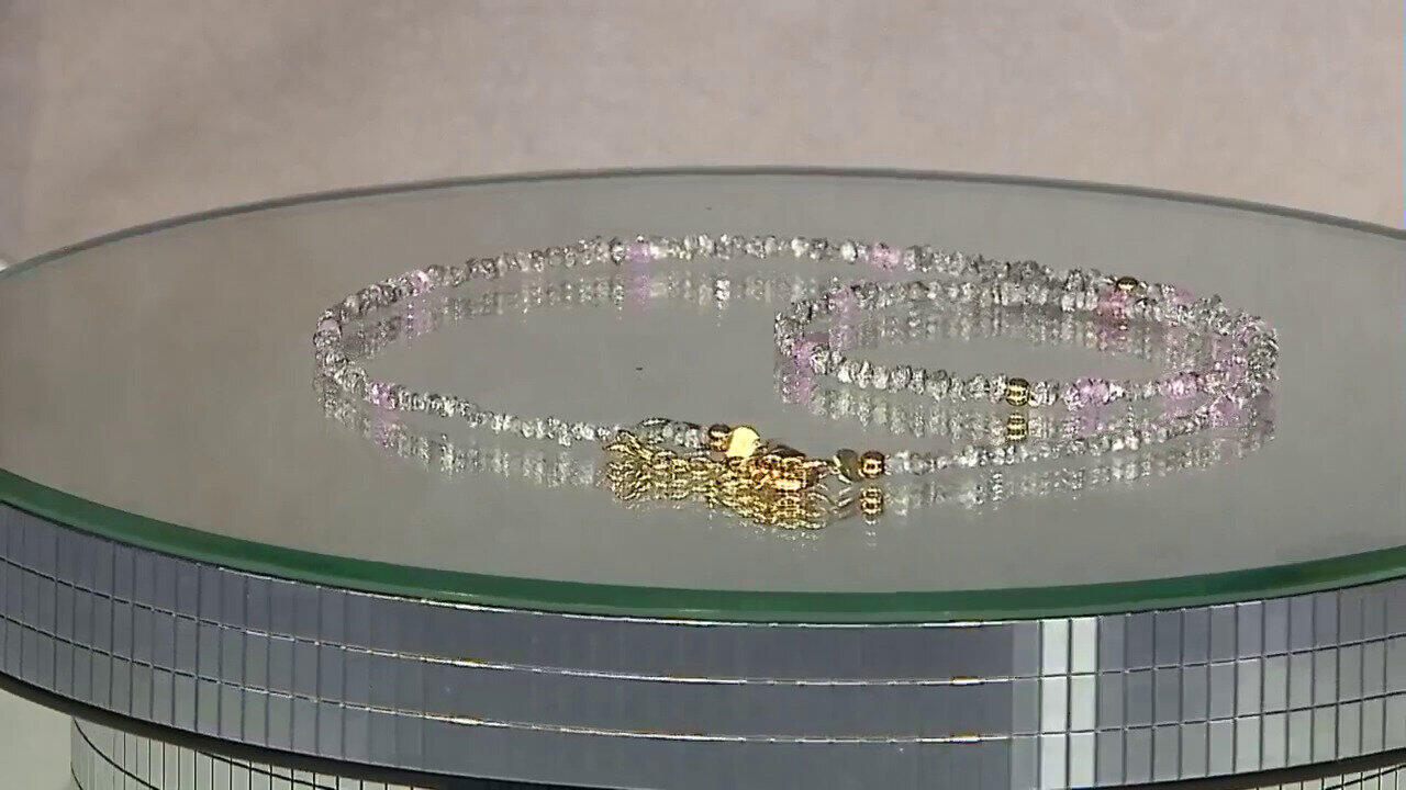 Video Collana in argento con Diamante Color Argento (Riya)