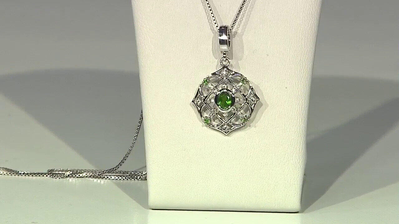 Video Russian Diopside Silver Pendant