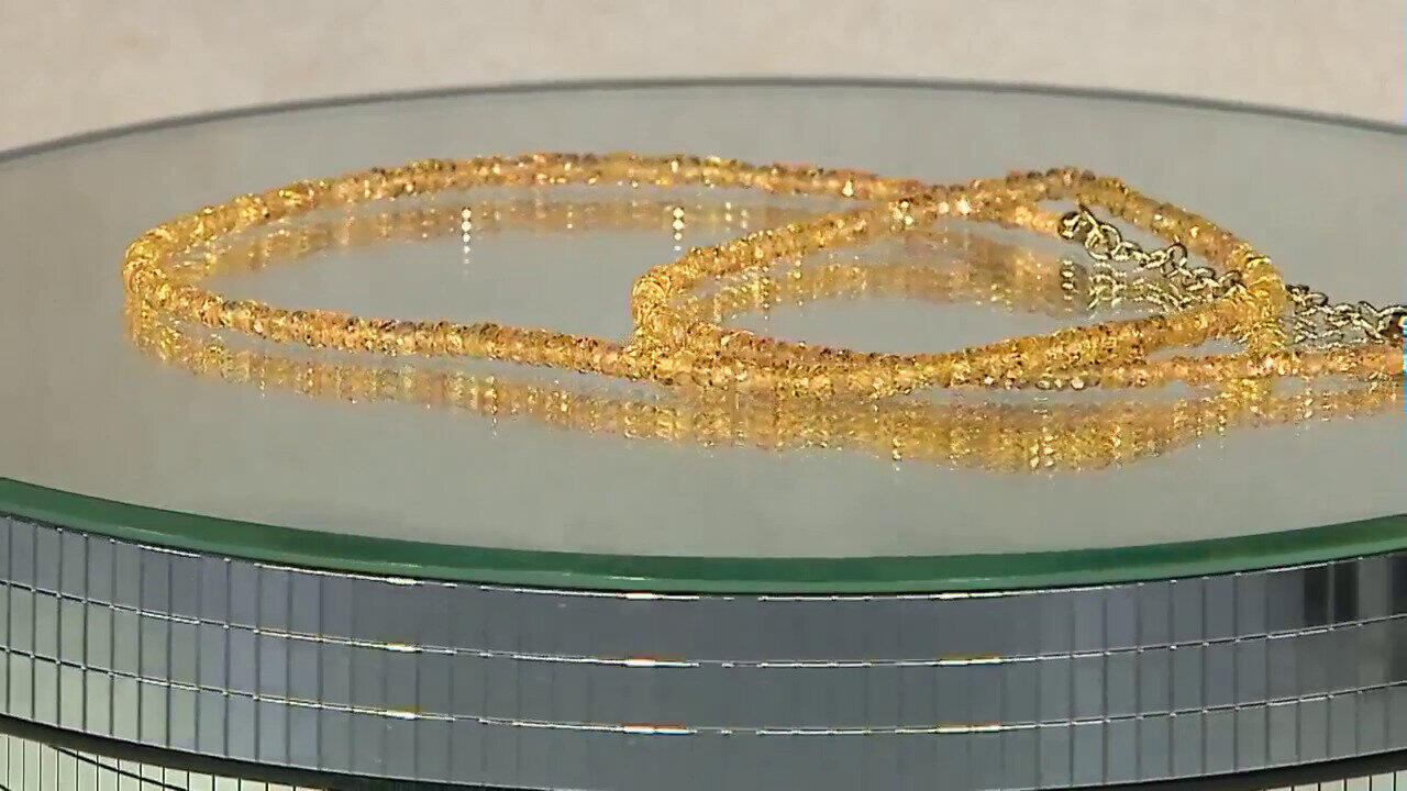 Video Collier en argent et Saphir jaune