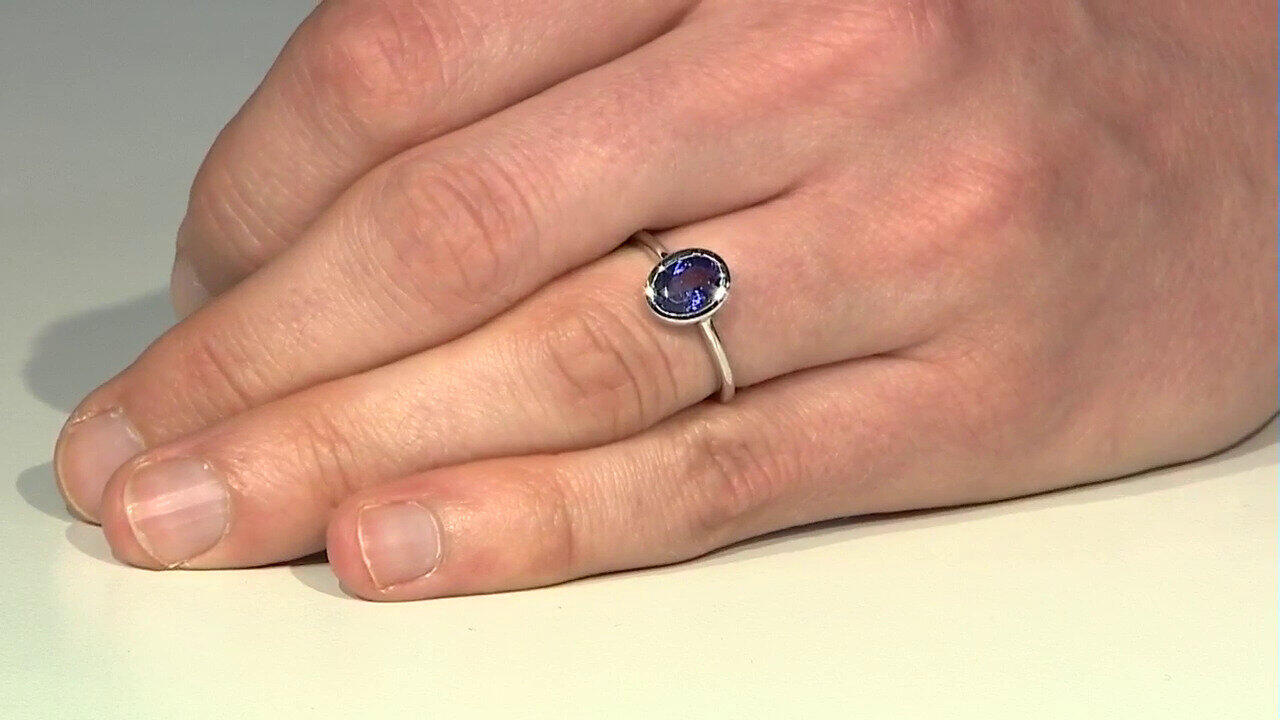 Video Anello in argento con Tanzanite