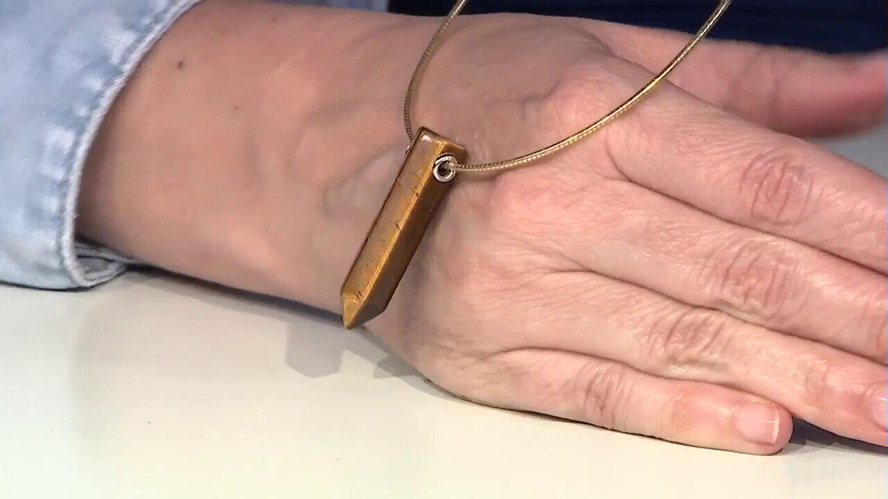 Video Zilveren hanger met een tijgeroog (MONOSONO COLLECTION)