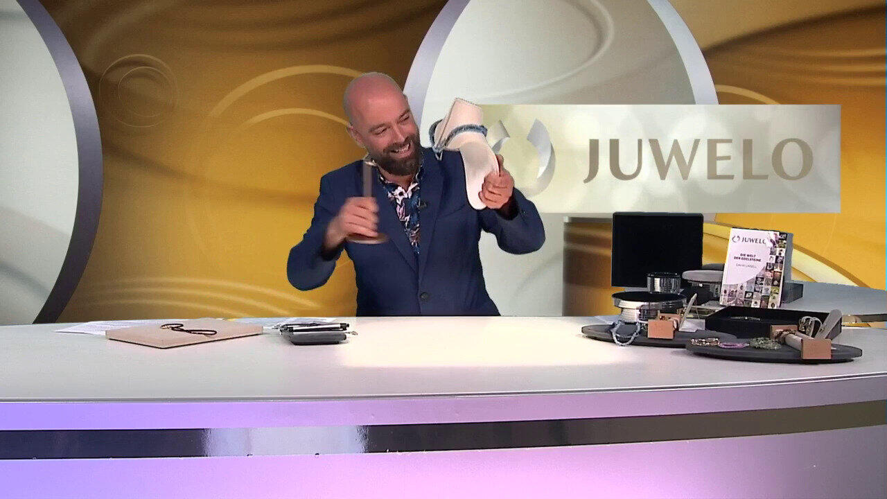 Video Gouden halsketting met indigolieten