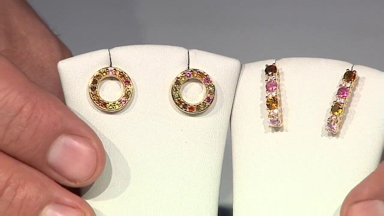 Video Boucles d'oreilles en argent et Tourmaline
