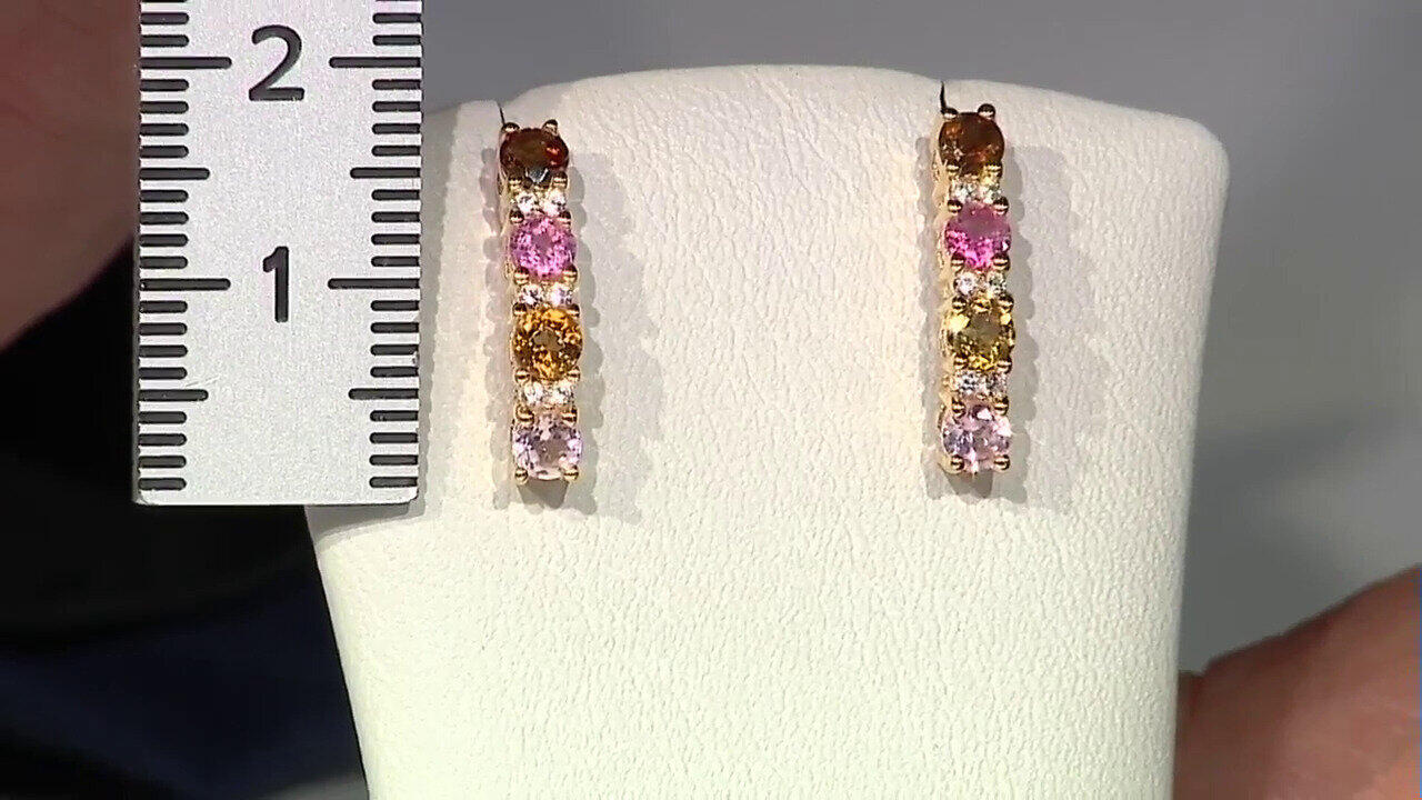 Video Boucles d'oreilles en argent et Tourmaline