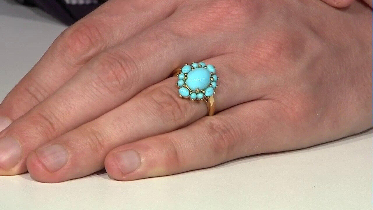 Video Anello in argento con Turchese Sleeping Beauty