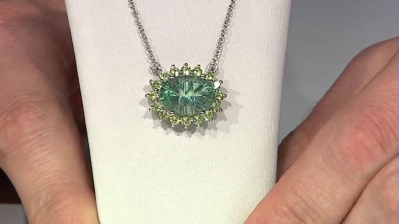 Video Collier en argent et Fluorite verte