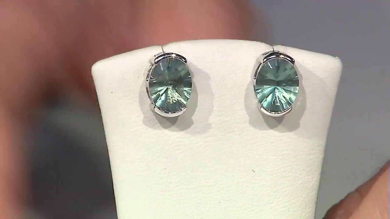Video Orecchini in argento con Fluorite Verde