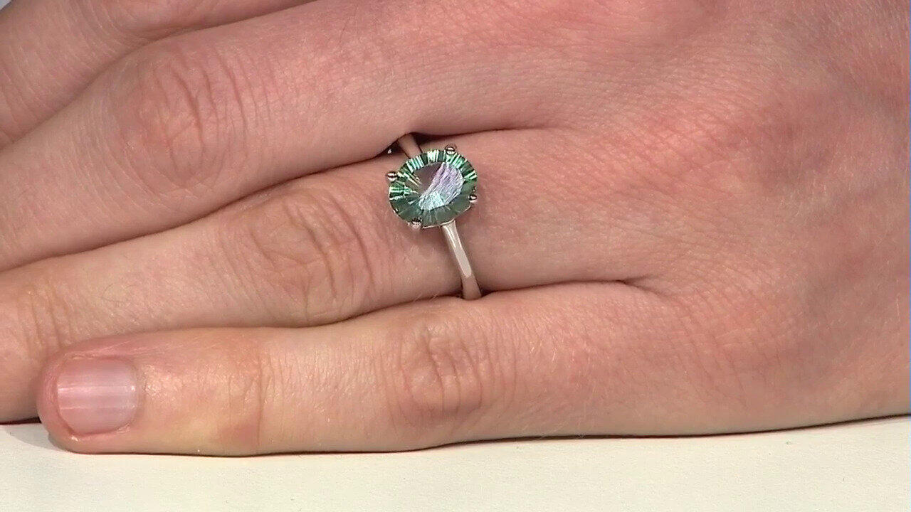 Video Green Fluorite Silver Ring