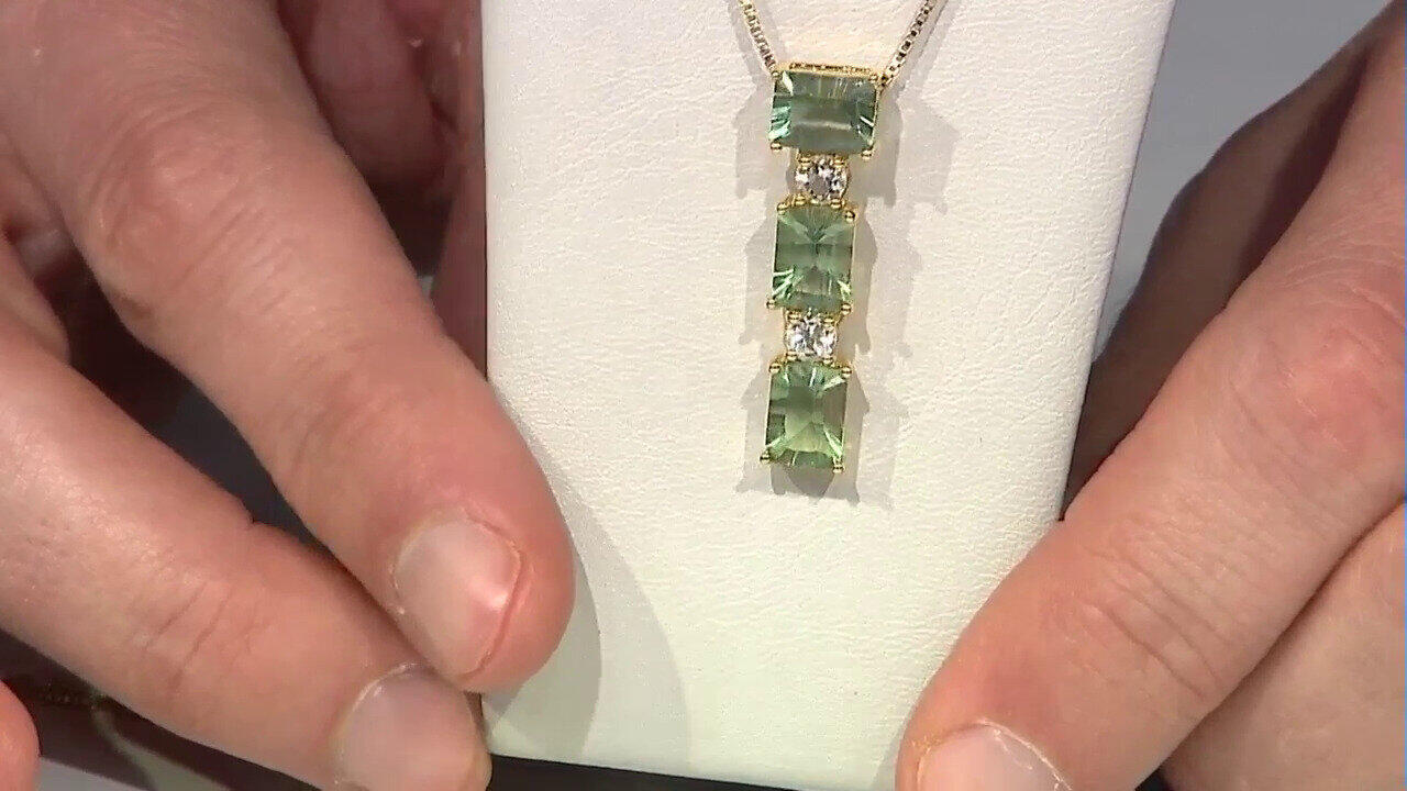 Video Green Fluorite Silver Pendant