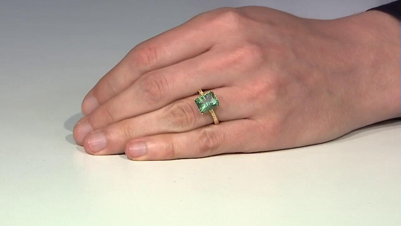 Video Grüner Fluorit-Silberring