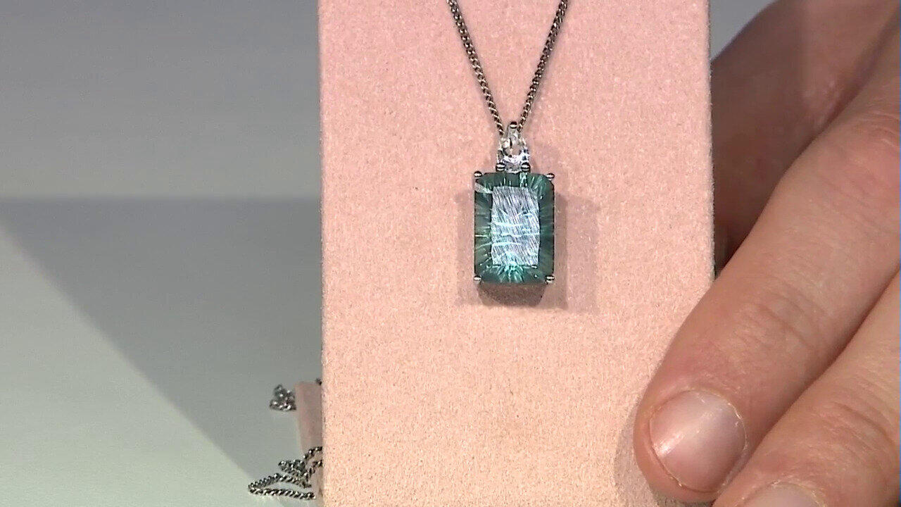 Video Green Fluorite Silver Pendant
