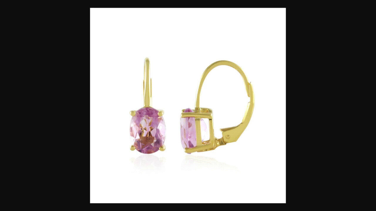 Video Boucles d'oreilles en argent et Fluorite rose