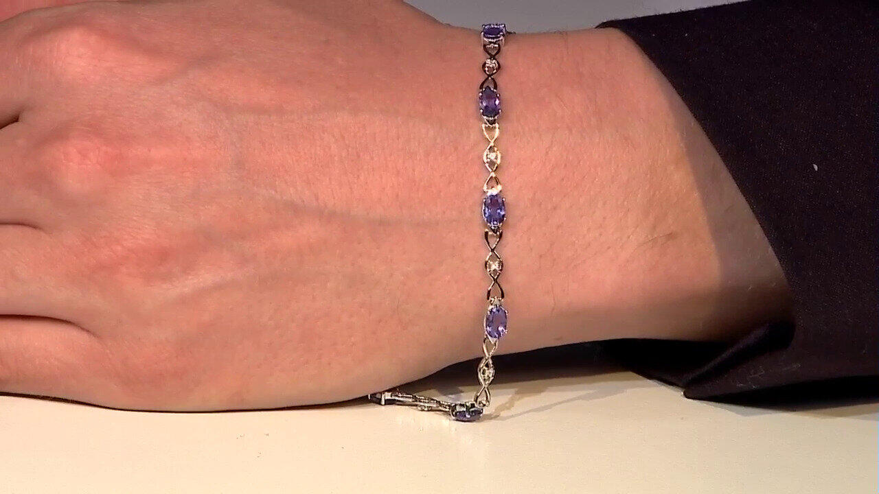 Video Brazalete en plata con Fluorita de color cambiante