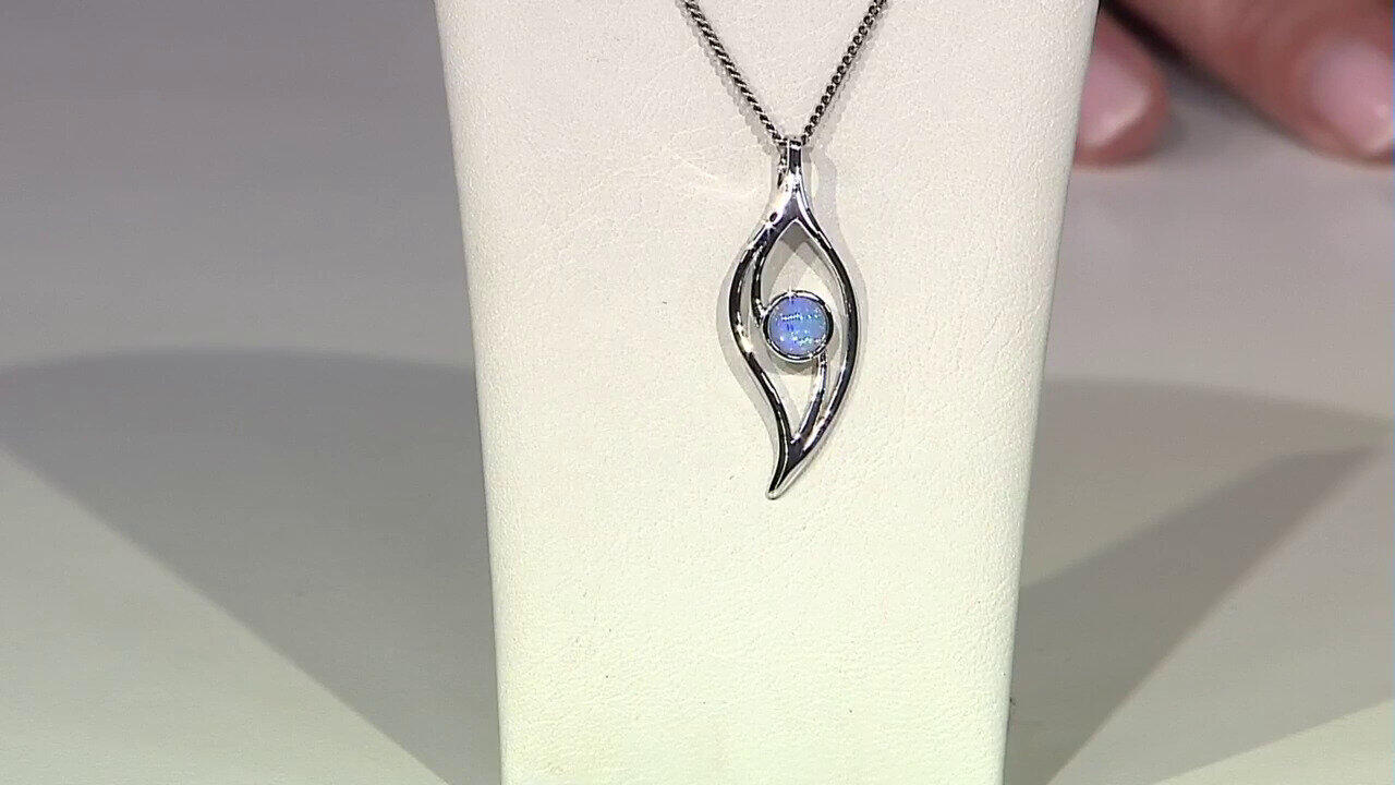 Video Pendentif en argent et Opale Welo
