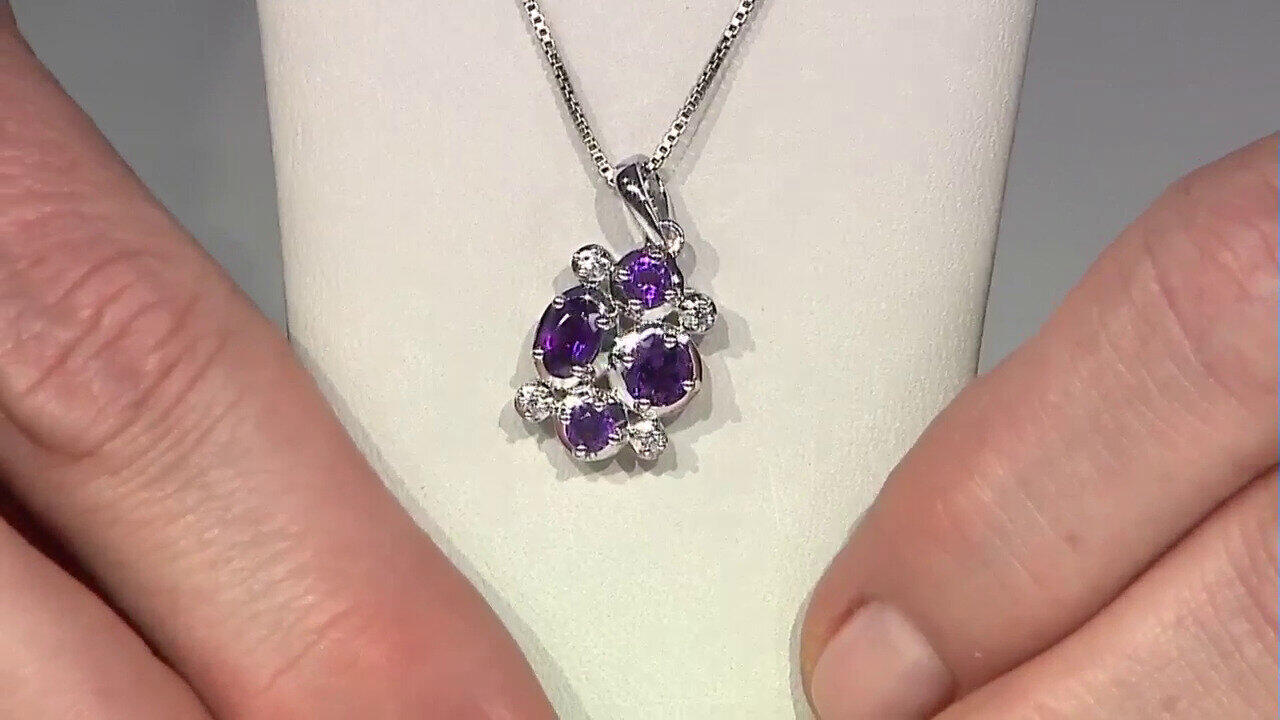 Video Amethyst Silver Pendant