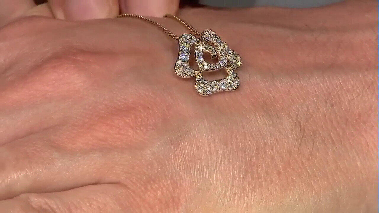 Video Colgante en oro con Diamante SI1 (G) (Annette)